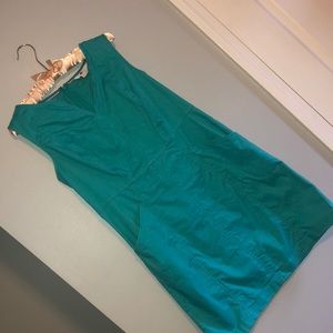 Boden aqua sleeveless dress w/pockets, size 10P